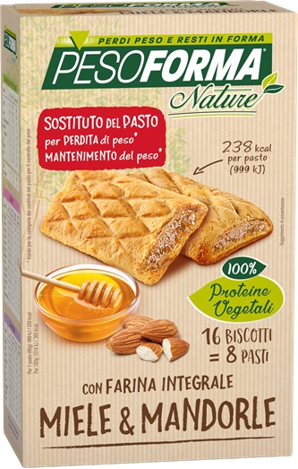 PESOFORMA BISCOTTO INTEGR MIELE MANDORLE 16 PEZZI 33 G - fitfarma.it