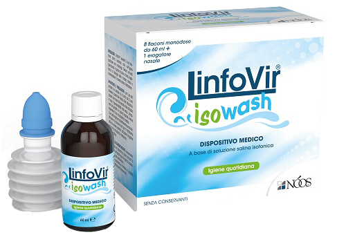 SOLUZIONE SALINA ISOTONICA LINFOVIR ISOWASH 8 FLACONI DA 60 ML - fitfarma.it