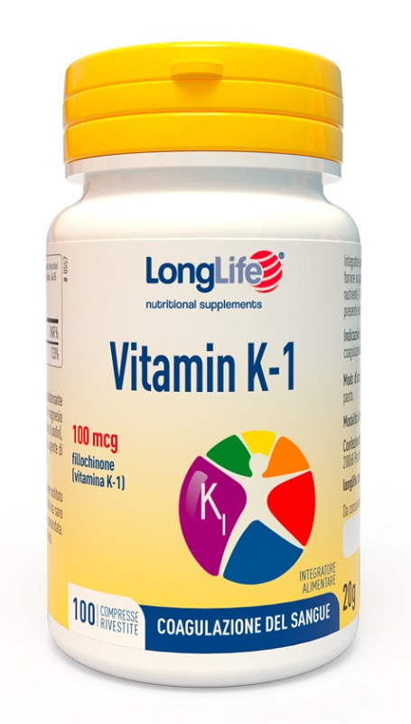 LONGLIFE VITAMIN K 100MCG 100 COMPRESSE RIVESTITE - fitfarma.it