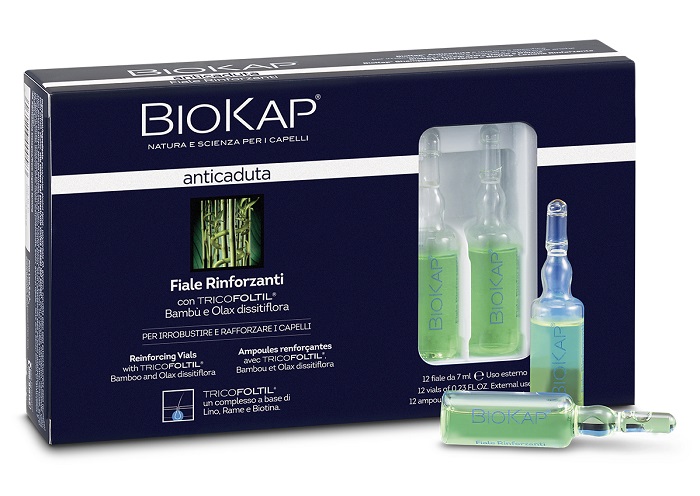 BIOKAP FIALE RINFORZANTI ANTICADUTA CON TRICOLTIL 12 PEZZI DA 7 ML NEW - fitfarma.it