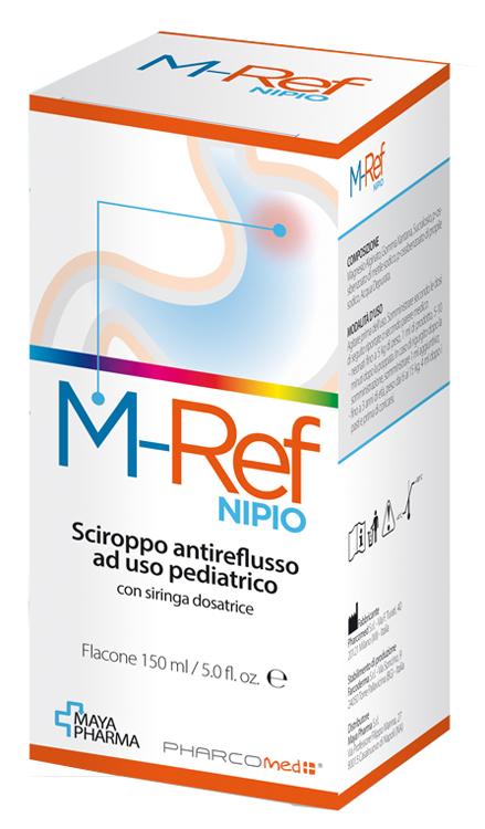 M-REF NIPIO SCIROPPO ANTIREFLUSSO AD USO PEDIATRICO 150 ML CON SIRINGA DOSATRICE - fitfarma.it