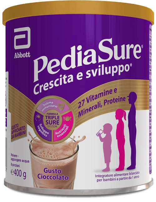 PEDIASURE CRESCITA&SVILUPPO RINFORZA CIOCCOLATO 400 G - fitfarma.it
