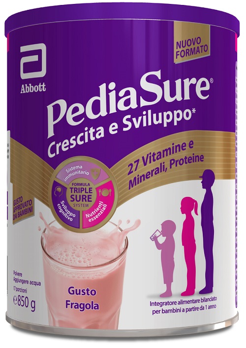 PEDIASURE CRESCITA&SVILUPPO FRAGOLA 850 G - fitfarma.it