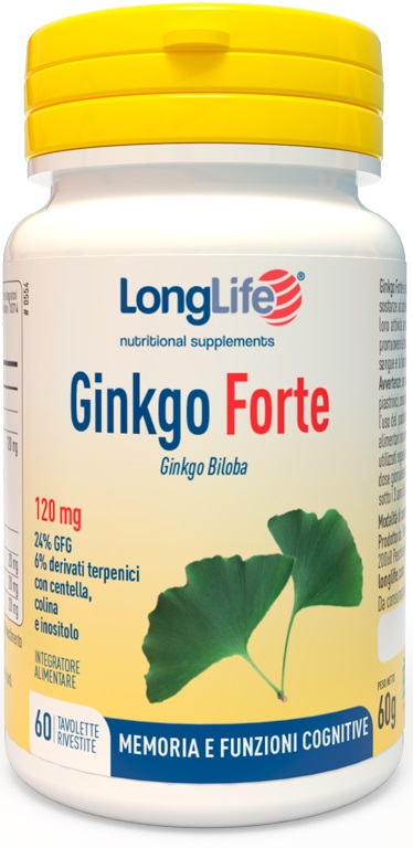 LONGLIFE GINKGO FORTE 60 TAVOLETTE - fitfarma.it