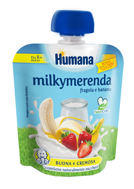 MILKYMERENDA FRAGOLA BANANA 100 G - fitfarma.it