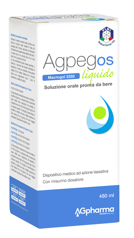 AGPEG OS MACROGOL 3350 LIQUIDO 480 ML - fitfarma.it