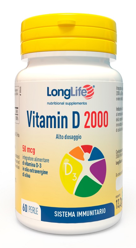 LONGLIFE VITAMIN D 2000 UI 60 PERLE - fitfarma.it