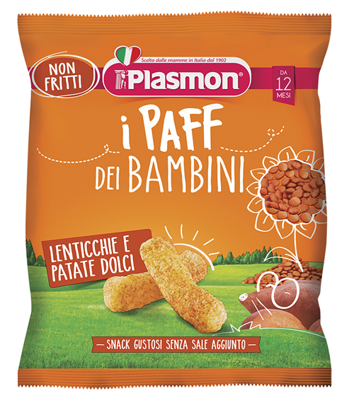 PLASMON DRY SNACK PAFF LENTICCHIE-PATATA DOLCE 15 G - fitfarma.it