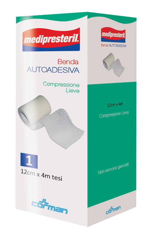 MEDIPRESTERIL BENDA AUTOADESIVA 12X400 CM 1 PEZZO - fitfarma.it