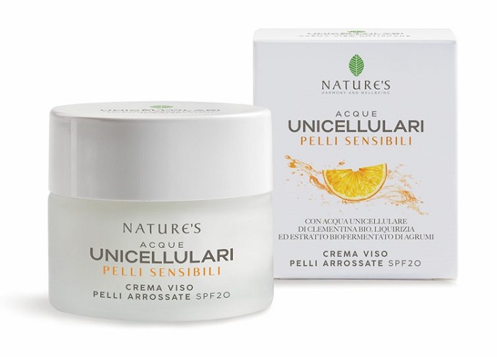NATURE'S ACQUE UNICELLULARI CREMA VISO PELLI ARROSSATE SPF20 50 ML - fitfarma.it