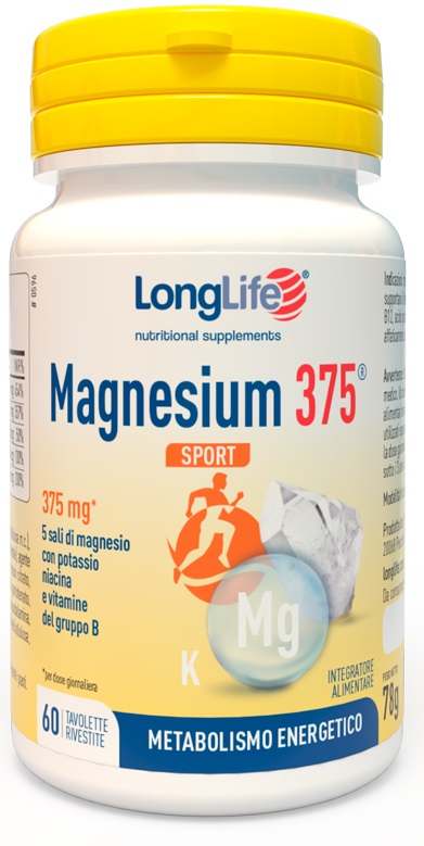 LONGLIFE MAGNESIUM 375 SPORT 60 TAVOLETTE - fitfarma.it