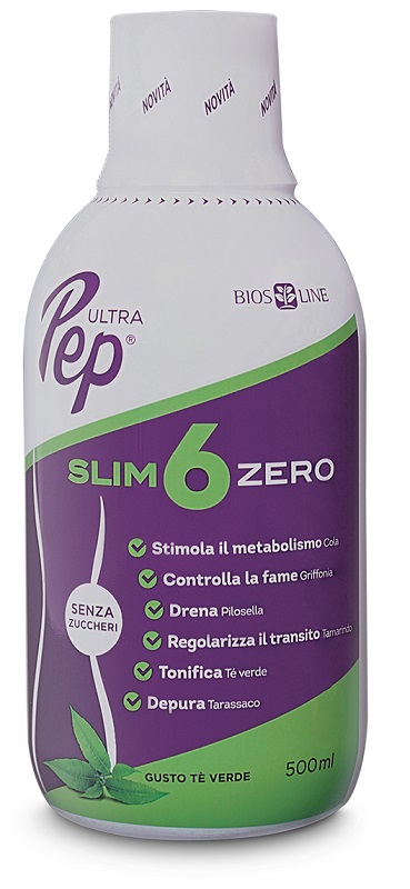 ULTRA PEP SLIM 6 ZERO TE' VERDE 500 ML BIOSLINE - fitfarma.it