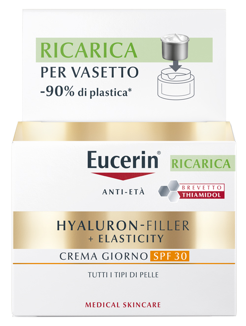 EUCERIN HYALURON-FILLER + ELASTICITY CREMA GIORNO SPF30 RICARICA 50 ML - fitfarma.it
