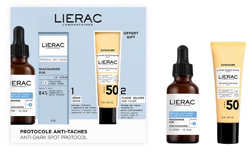 LIERAC SET PROTOCOLES SIERO ANTI MACCHIE 30 ML + MM FLUIDO SOLARE SPF50+ 25 ML - fitfarma.it