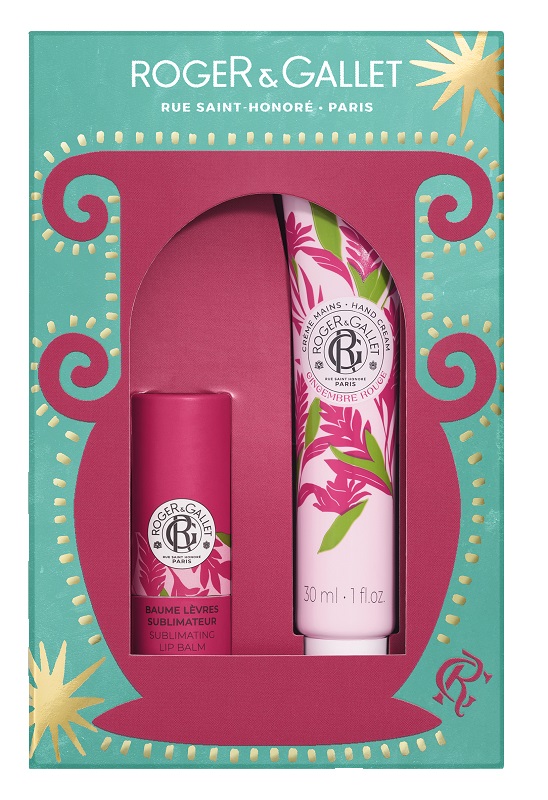 ROGER&GALLET SET NATALE GINGEMBRE ROUGE CREMA MANI 30 ML + BALSAMO LABBRA 25 - fitfarma.it