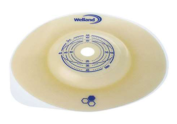 PLACCA PER COLOSTOMIA CONVESSA RITAGLIABILE AURUM2 DIAMETRO 13-35 MM FLANGIA 55 MM 5 PEZZI - fitfarma.it