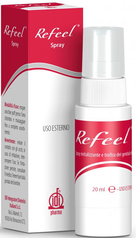 REFEEL SPRAY RIVITALIZZANTE E TROFICO DEI GENITALI ESTERNI FEMMINILI 20 ML - fitfarma.it