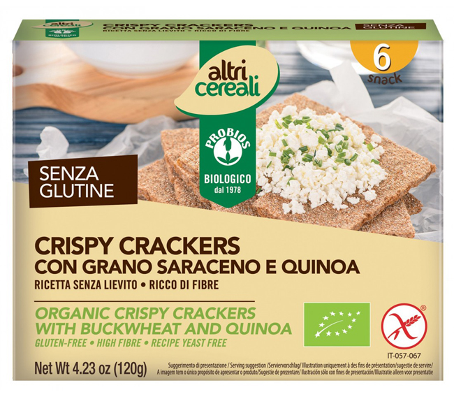 ALTRICEREALI CRISPY GRANO SARACENO SENZA LIEVITO 180 G - fitfarma.it