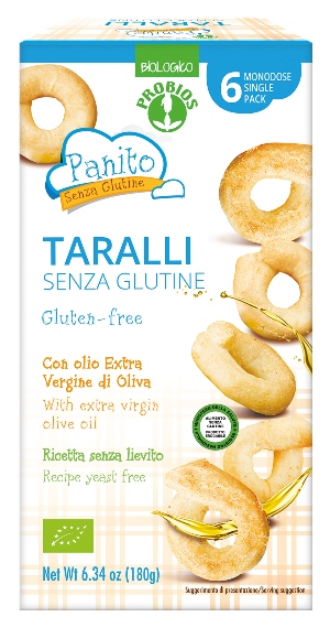 PANITO TARALLI SENZA GLUTINE E SENZA LIEVITO 180 G - fitfarma.it