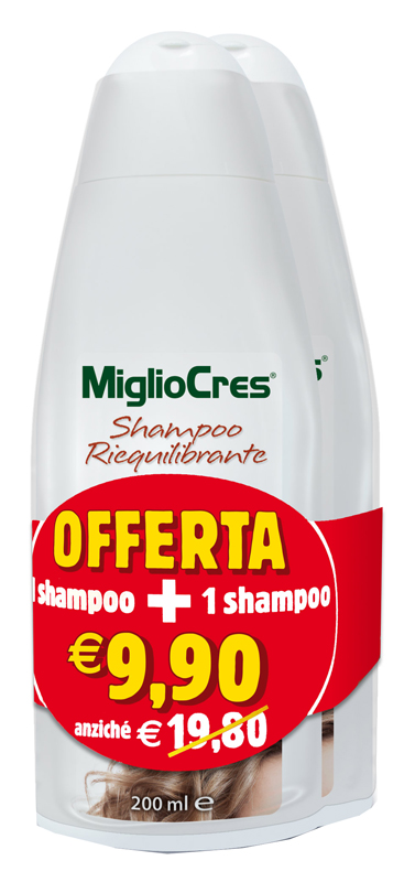MIGLIOCRES SHAMPOO RIEQUILIBRANTE BIPACK 200 ML - fitfarma.it