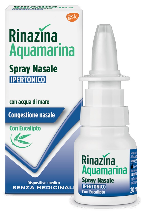 RINAZINA AQUAMARINA SPRAY NASALE IPERTONICO CON EUCALIPTO 20 ML - fitfarma.it