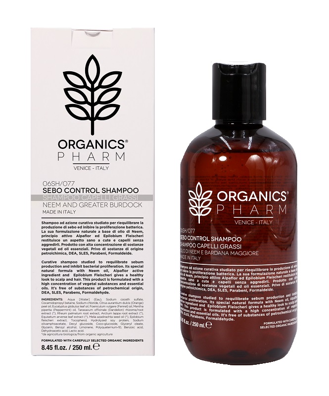 ORGANICS PHARM SEBO CONTROL SHAMPOO NEEM OIL AND ALPAFLOR 250 ML - fitfarma.it