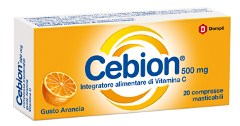CEBION MASTICABILE ARANCIA VITAMINA C 500 MG 20 COMPRESSE - fitfarma.it