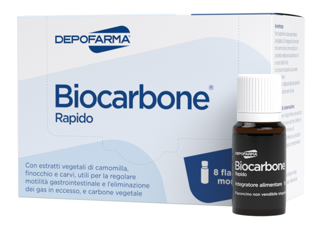 BIOCARBONE RAPIDO 8 FLACONCINI - fitfarma.it