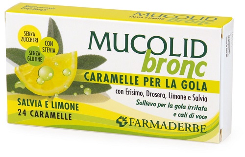 MUCOLID BRONC SALVIA & LIMONE 24 CARAMELLE - fitfarma.it