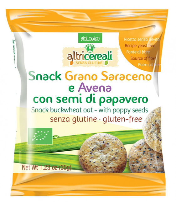 ALTRICEREALI SNACK SARACENO E AVENA CON SEMI DI PAPAVERO 35 G - fitfarma.it