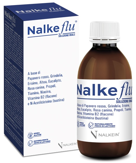 NALKEFLU SOLUZIONE ORALE 200 ML + 1  BUSTINA DA 2,5 G - fitfarma.it