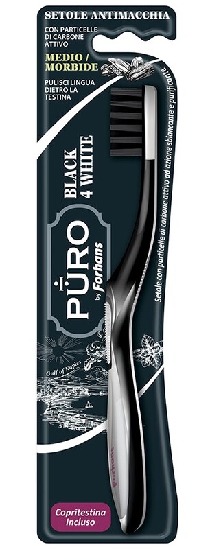 FORHANS SPAZZOLINO BLACK4WHITE SETOLE CARBONE - fitfarma.it
