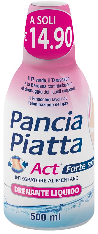 PANCIA PIATTA ACT FORTE DRENANTE LIQUIDO 500 ML - fitfarma.it