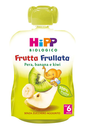 HIPP BIO FRUTTA FRULLATA PERA BANANA KIWI 90 G - fitfarma.it