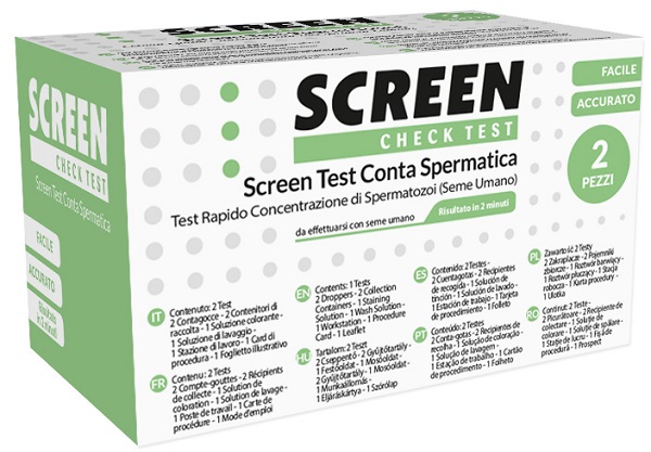 KIT PER L'INDIVIDUAZIONE DI CONTA SPERMATICA 2 PEZZI FERTILITA' MASCHILE SCREEN TEST CONTA SPERMATICA - fitfarma.it