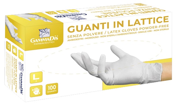 GUANTI LATTICE CON POLVERE MEDIUM 100 PEZZI - fitfarma.it