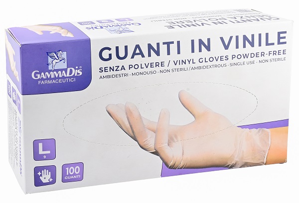 GUANTI VINILE SENZA POLVERE LARGE 100 PEZZI - fitfarma.it