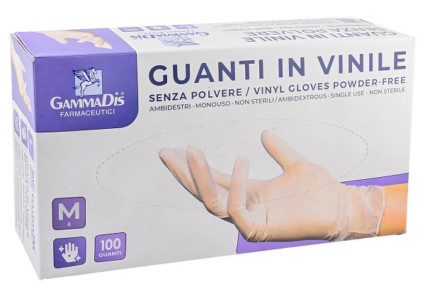 GUANTI VINILE SENZA POLVERE SMALL 100 PEZZI GAMMADIS - fitfarma.it