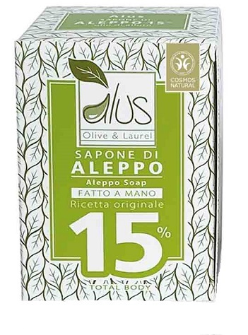 ALUS OLICE & LAUREL SAPONE DI ALEPPO FATTO A MANO 15% 200 G - fitfarma.it