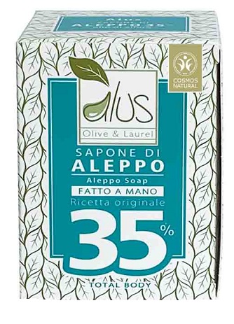 ALUS OLIVE & LAUREL SAPONE DI ALEPPO FATTO A MANO 35% 200 G - fitfarma.it