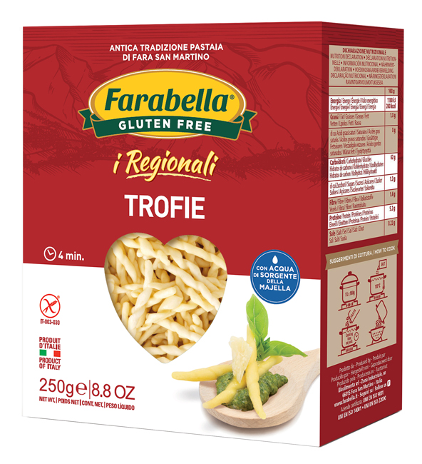 FARABELLA TROFIE I REGIONALI PASTA FRESCA STABILIZZATA 250 G - fitfarma.it