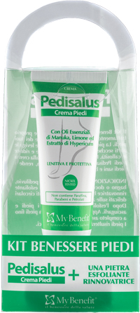 KIT BENESSERE PIEDI PEDISALUS 1 PEDISALUS + 1 PIETRA ESFOLIANTE - fitfarma.it