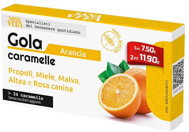 SANAVITA GOLA ARANCIA 24 COMPRESSE - fitfarma.it