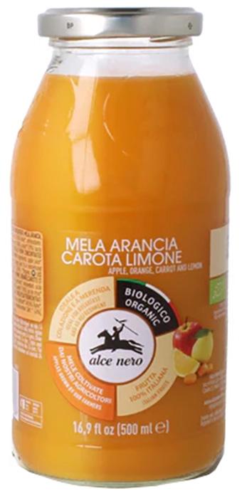 SUCCO 100% MELA ARANCIA CAROTA LIMONE BIO 500 ML - fitfarma.it