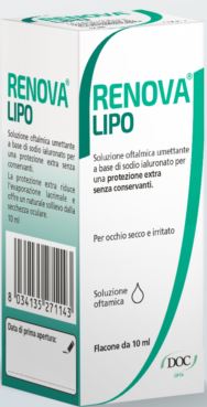 RENOVA COLLIRIO SOSTITUTO LACRIMALE A BASE DI ACIDO IALURONICO 0,4% E LIPIDI FLACONE DA 10 ML SENZA CONSERVANTI - fitfarma.it