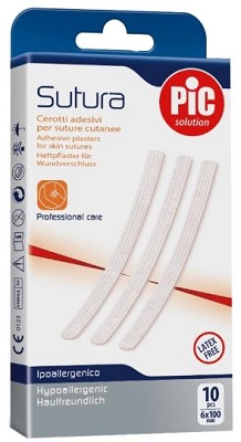CEROTTO PER SUTURA PIC SOLUTION 6 X 100 MM 10 PEZZI - fitfarma.it