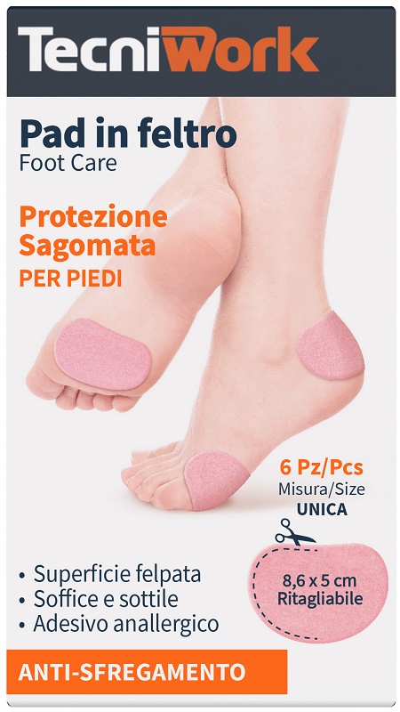 PAD IN FELTRO SAGOMATO 8,6X5CM 6 PEZZI - fitfarma.it