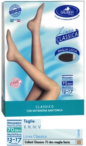 SAUBER CLASSICO COLLANT 70 DENARI MAGLIA LISCIA CAMEL 5 - fitfarma.it