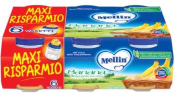 MELLIN OMOGENEIZZATO BANANA 6 X 100 G - fitfarma.it
