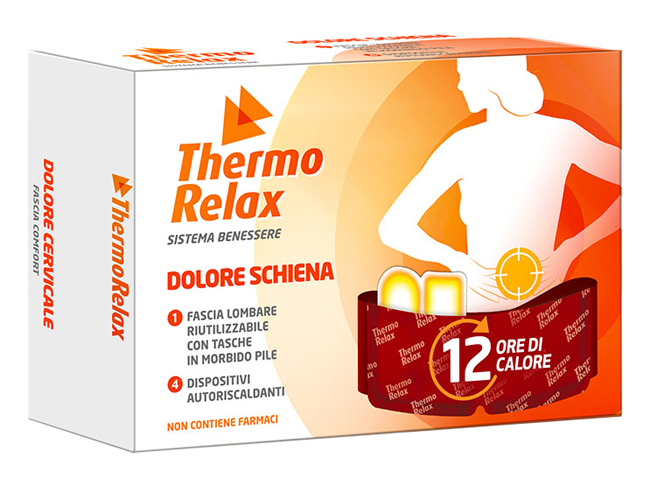 THERMORELAX FASCIA LOMBARE DOLORE SCHIENA+4 DISPOSITIVI AUTORISCALDANTI - fitfarma.it